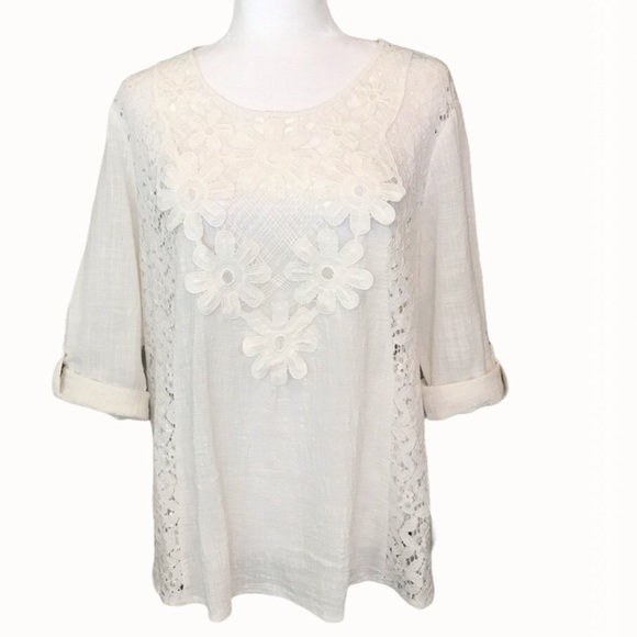 Multiples Embroidered 100% Cotton Tunic-Top - XL - Picture 17 of 17